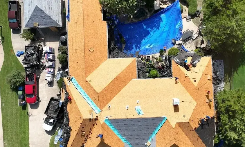 Professional Roof Repair being performed in Murphy